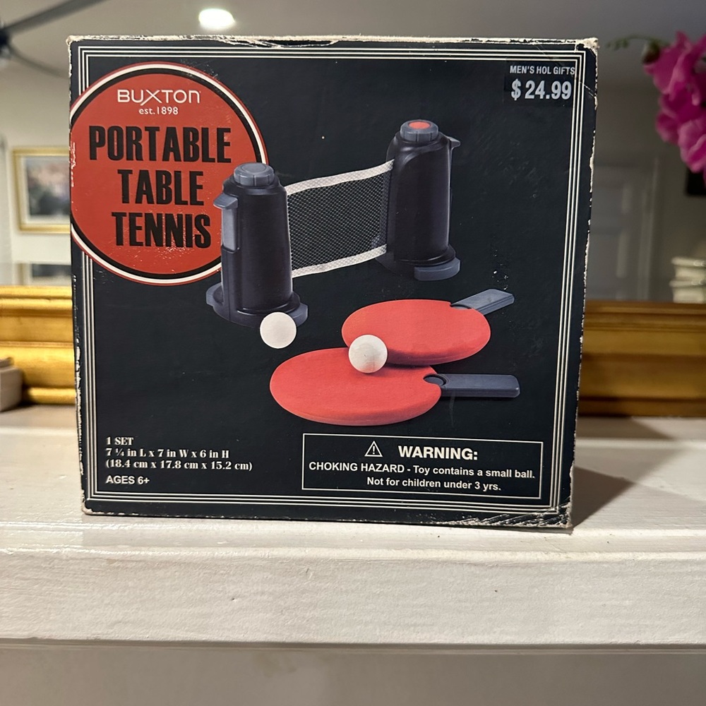 Buxton Table Tennis Set with Red Paddles and Black Net
New